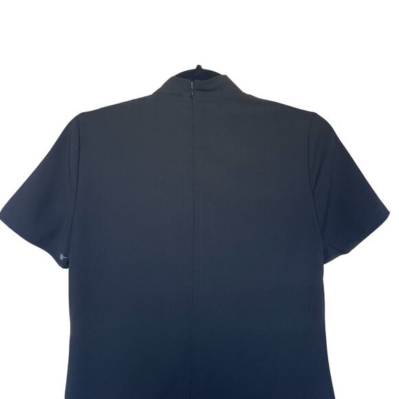 CeCe Bow Neck Short Sleeve Dress Black Size 2 - Picture 8 of 12